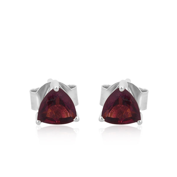 Irene studs - Rhodolite Garnet